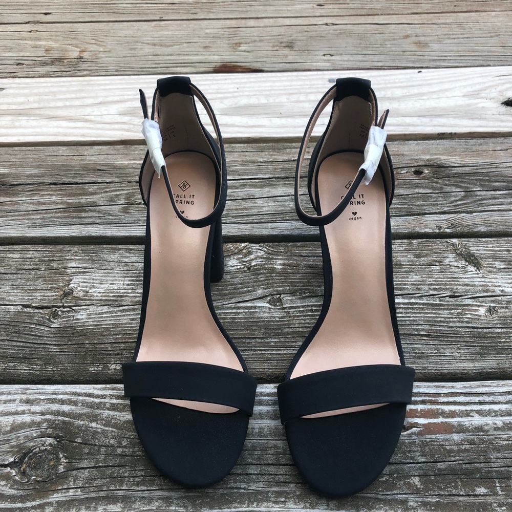 Call It Spring Black High Heel Sandals - Tayvia